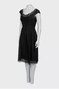 Patterned short sleeve dress