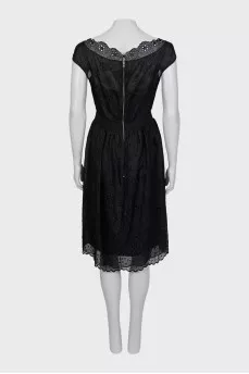 Patterned short sleeve dress