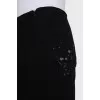 Black pencil skirt with pattern