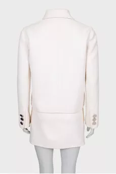 Wool and angora skirt suit