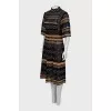 Fitted dress with pattern