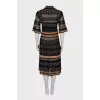 Fitted dress with pattern