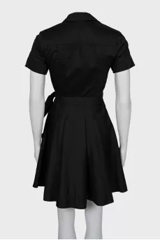 Wrap dress with gold fittings