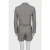 Checked shorts suit