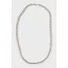Long silver necklace