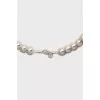 Long silver necklace