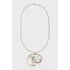 Silver pendant with five rings
