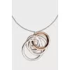 Silver pendant with five rings