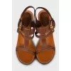 Brown leather sandals