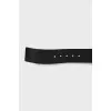 Wide black leather belt