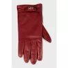 Red gloves with tag