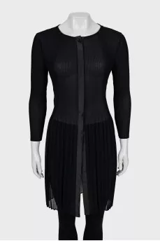 Long Sleeve Pleated Dress