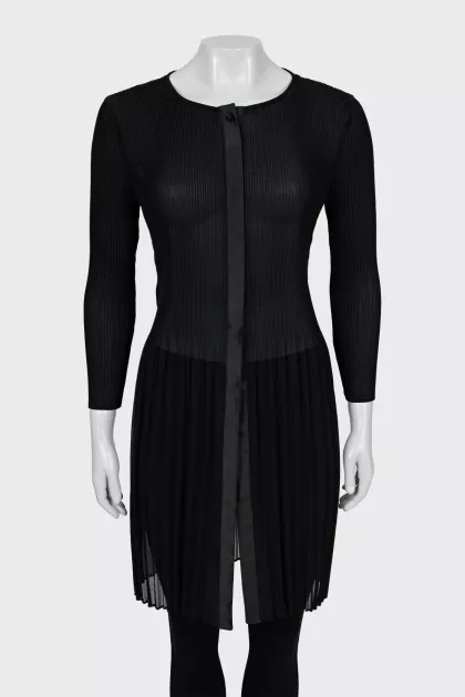 Long Sleeve Pleated Dress
