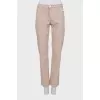 Beige slim fit jeans