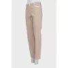 Beige slim fit jeans