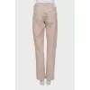 Beige slim fit jeans