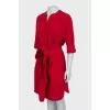 Dress with a red belt