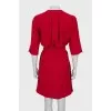 Dress with a red belt