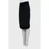 Fitted skirt with ribbed inserts