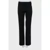 Wool flared trousers with arrows