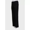 Wool flared trousers with arrows