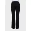 Wool flared trousers with arrows