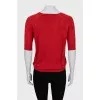 Knitted silk and cashmere T-shirt