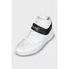 Leather sneakers with logo