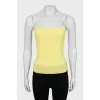 Yellow tank top with tag
