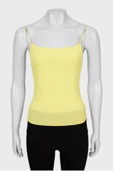 Yellow tank top with tag
