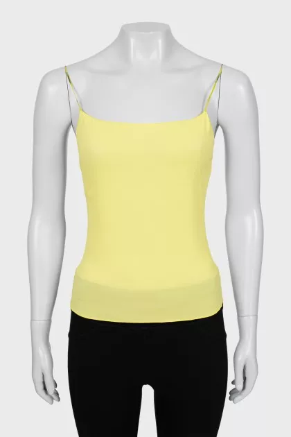 Yellow tank top with tag