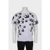 Men's gray T-shirt with print