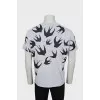 Men's gray T-shirt with print
