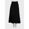 Wool midi skirt with buttons