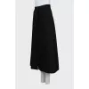 Wool midi skirt with buttons