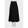 Wool midi skirt with buttons