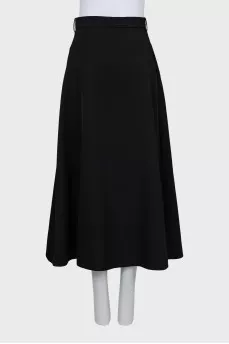 Wool midi skirt with buttons