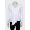 Fitted V-Neck Blouse