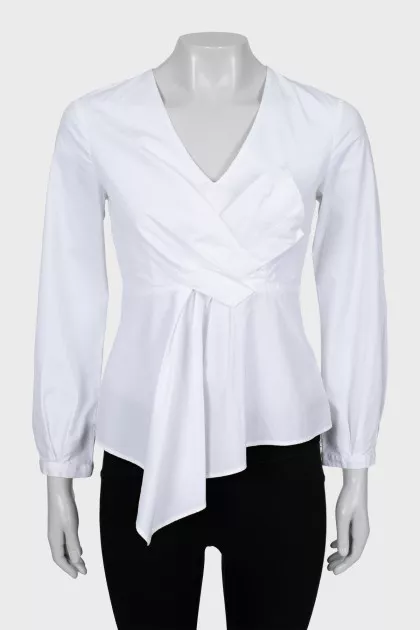 Fitted V-Neck Blouse