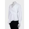 Fitted V-Neck Blouse