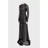 Guipure dress with long sleeves