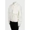 White leather jacket with patch pockets