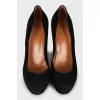Suede wedge heel shoes