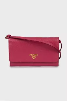 Leather wallet with logo