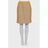 Mini skirt with gold pattern