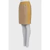 Mini skirt with gold pattern