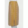 Mini skirt with gold pattern