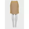 Mini skirt with gold pattern