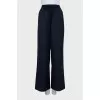 Blue palazzo pants with elastic