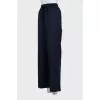 Blue palazzo pants with elastic